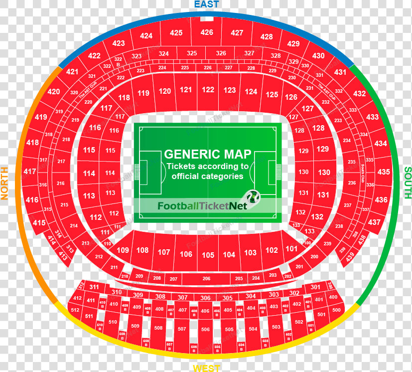 Atletico Madrid Vs Fc Barcelona 01 12 2019 Football   Wanda Metropolitano Seating Chart  HD Png DownloadTransparent PNG