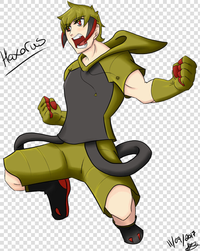 Nightgazer101   “haxorus   Pokemon Gijinka ”   Cartoon  HD Png DownloadTransparent PNG