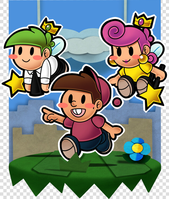 Fairly Odd Paper   Mario Wanda  HD Png DownloadTransparent PNG