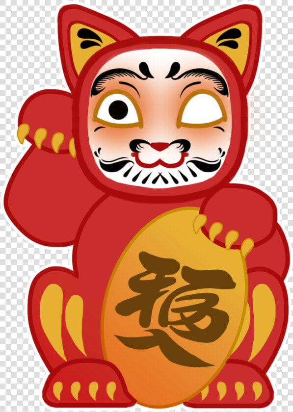 Clip Art Lucky Daruma Cat Pinterest   Cartoon  HD Png DownloadTransparent PNG