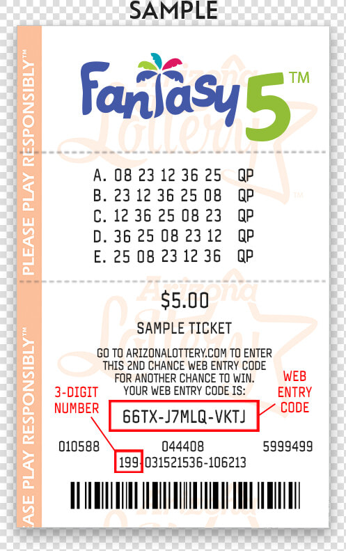 The Arizona Lottery Recommends Entering Your Web Entry   Fantasy 5  HD Png DownloadTransparent PNG