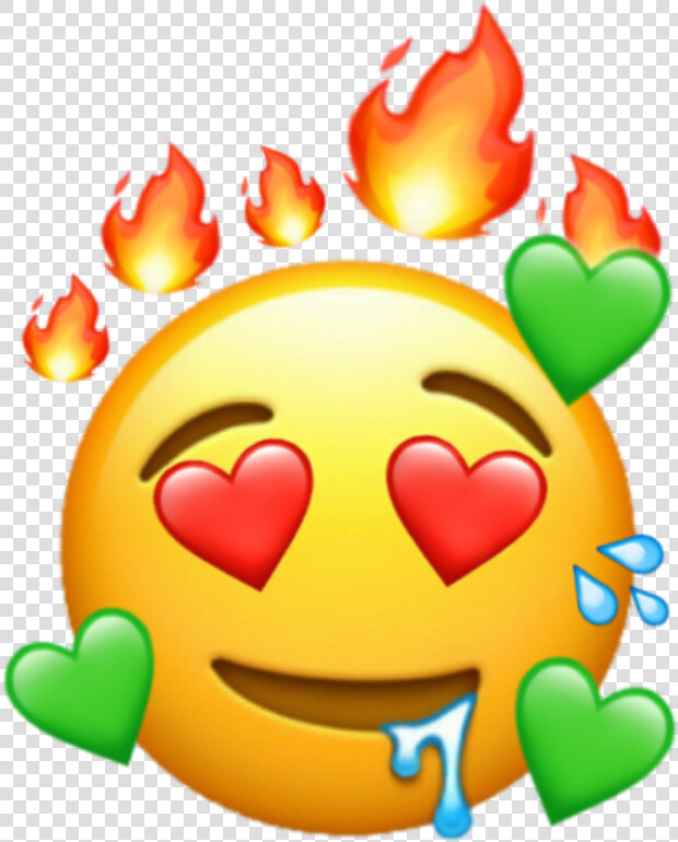  fire  emoji  iphone  emojiiphone   Drooling Emoji  HD Png DownloadTransparent PNG