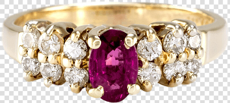 14k Yellow Gold Ruby And Diamond Ring   Diamond  HD Png DownloadTransparent PNG