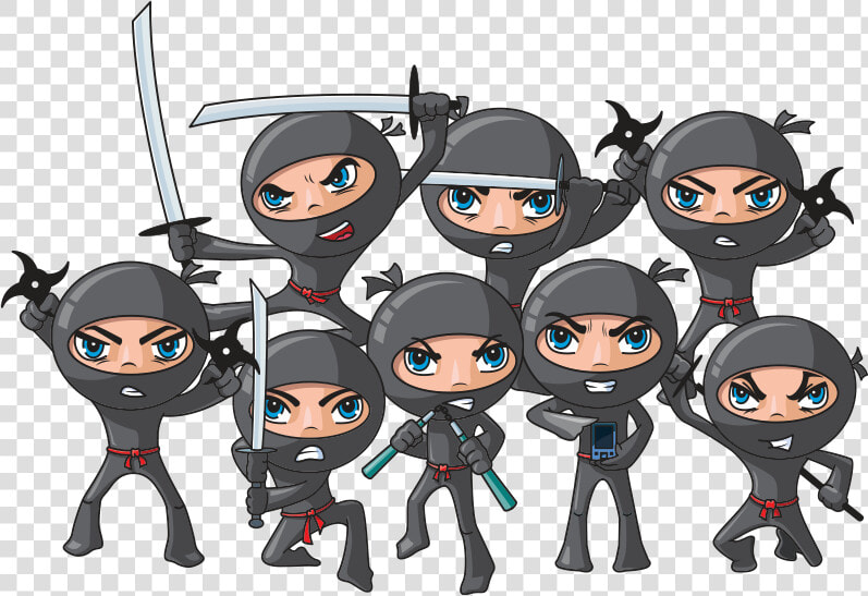 Transparent Cartoon Ninja Png   8 Ninjas  Png DownloadTransparent PNG