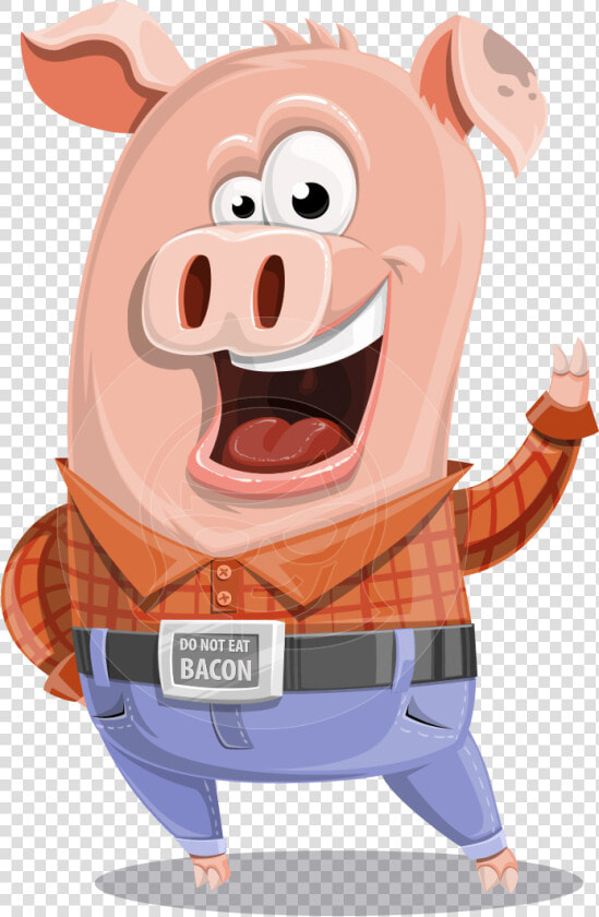 Farm Pig Cartoon Vector Character Aka Pigasso The Creative   Vector Pig Cartoon Png  Transparent PngTransparent PNG