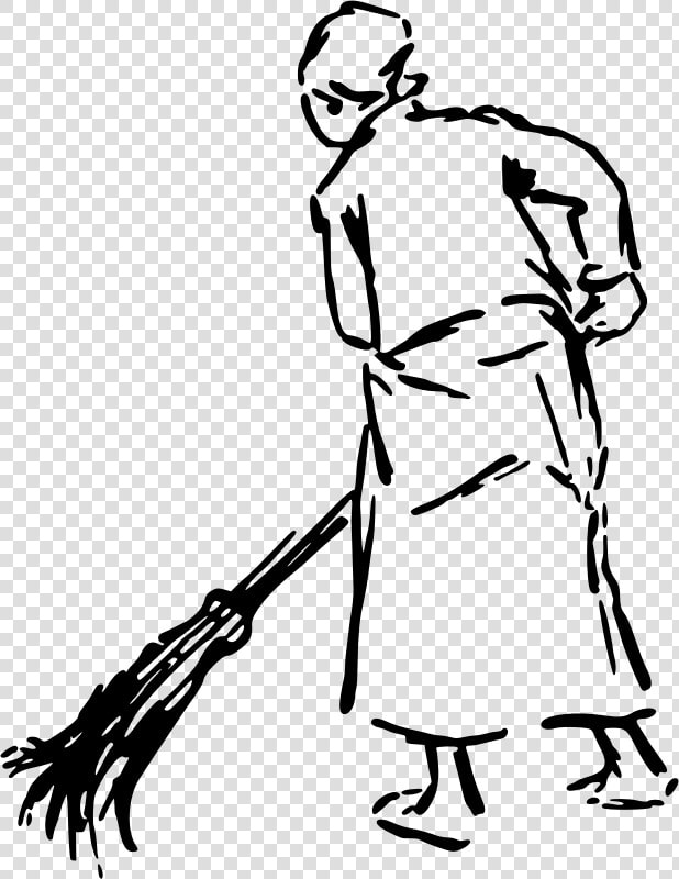 Graphic Free Library Drawing Clip Art Blizzards   Drawing Of A Woman Sweeping  HD Png DownloadTransparent PNG