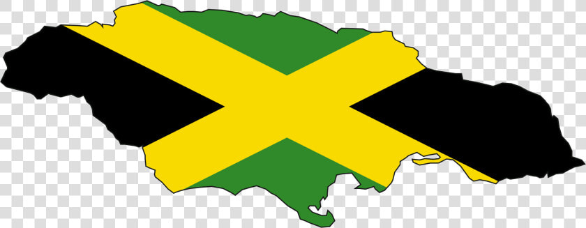 Jamaica Flag Map Large Map   Map Of Jamaica Vector  HD Png DownloadTransparent PNG