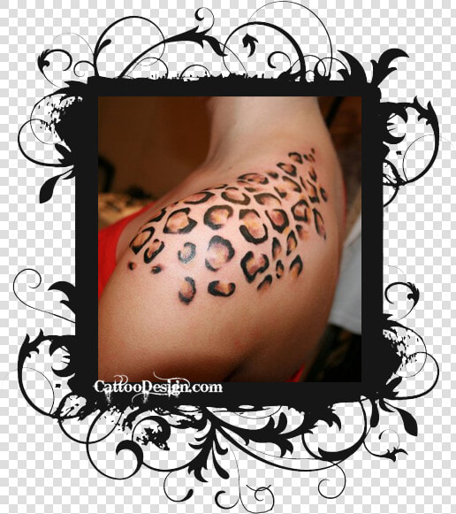 Leopard Print Shoulder Tattoos Photo   Leopard Print Tattoo Temporary  HD Png DownloadTransparent PNG