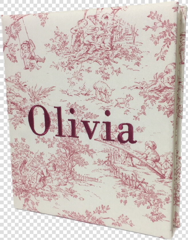 Pink Toile Personalized Baby Photo Album   Personalized Baby Album  HD Png DownloadTransparent PNG