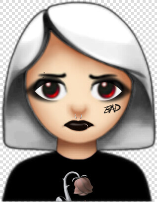  emoji  aesthetic  grunge  edgy  trippy  rot  gothic   Grunge Aesthetic Goth Girl  HD Png DownloadTransparent PNG