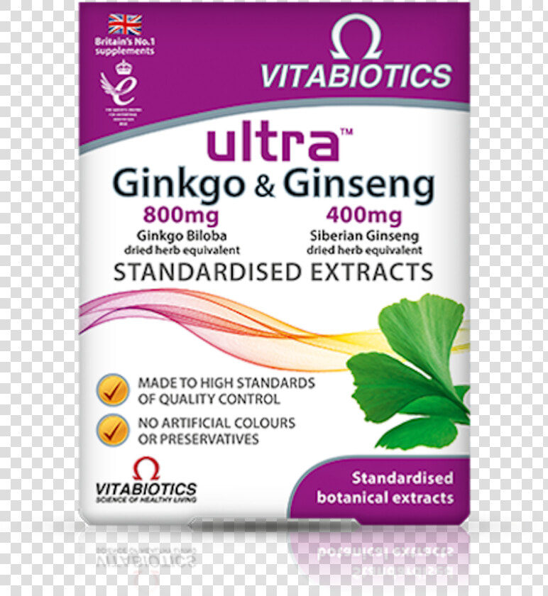 Vitabiotics Ginkgo And Ginseng  HD Png DownloadTransparent PNG