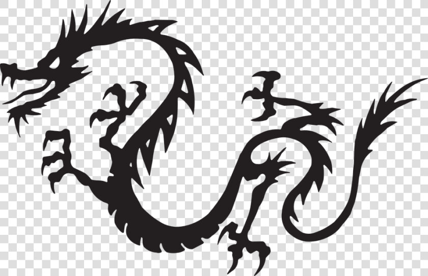 Dragon  Black  Flying  Myth  Mythology  Drawing  China   Japanese Dragon Clip Art  HD Png DownloadTransparent PNG