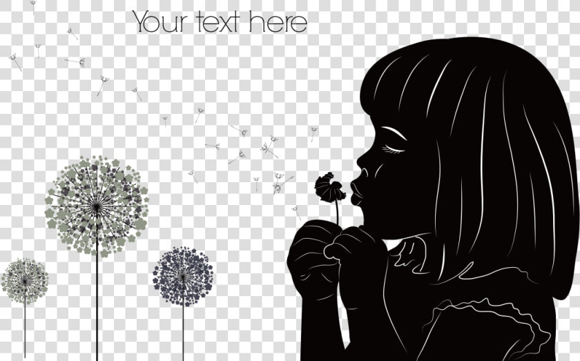 Clip Art Girl Blowing Dandelion   Anne Destek Atölyesi Logo  HD Png DownloadTransparent PNG