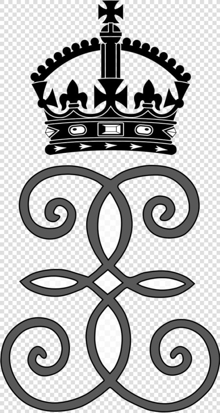 Queen Crown Royal Vector Clipart Transparent Png   Queen Elizabeth Royal Monogram  Png DownloadTransparent PNG