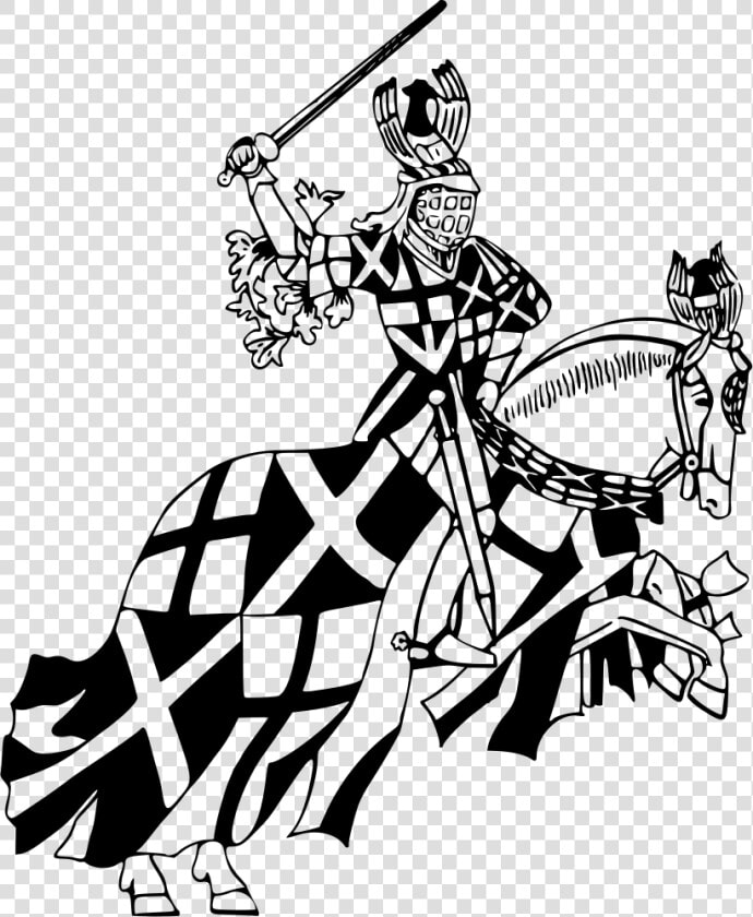 Art monochrome Photography graphic Design   Knight On Horseback  HD Png DownloadTransparent PNG