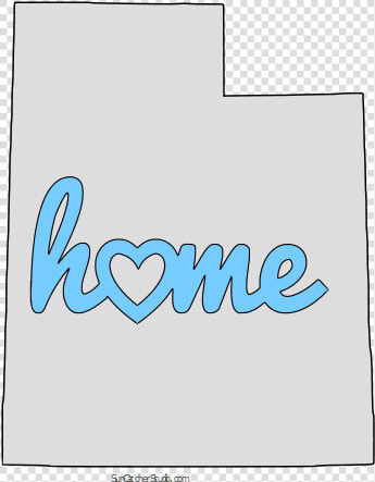 Utah Home Heart Stencil Pattern Template Shape State  HD Png DownloadTransparent PNG