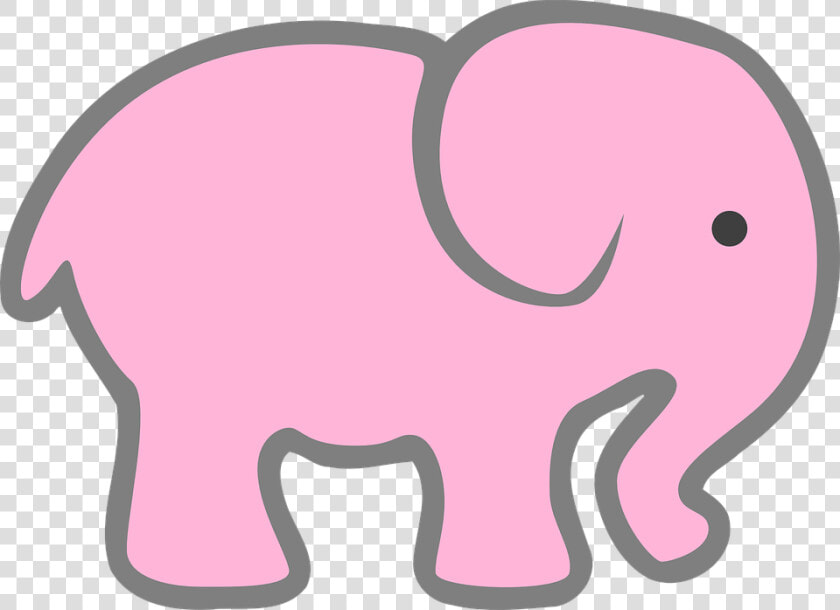 Elephant  Baby  Pink  Animal  Cartoon  Cute  Drawing   Elephant Clip Art  HD Png DownloadTransparent PNG