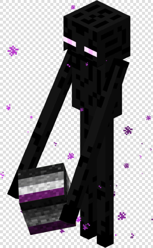 Minecraft Enderman Holding Block  HD Png DownloadTransparent PNG