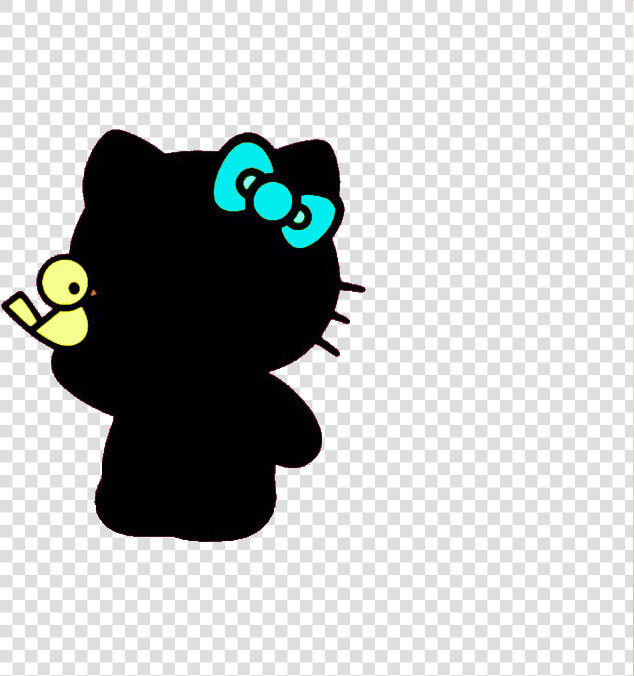 Hello Kitty Silhouette By Slitkitten   Hello Kitty Coloring Pages  HD Png DownloadTransparent PNG