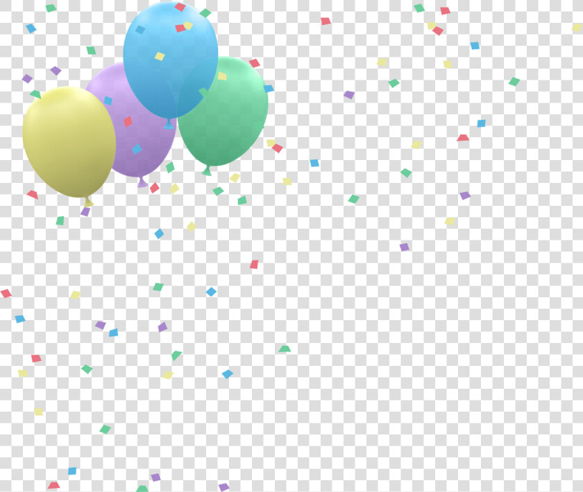 Word Party Balloon Confetti Falling Left Png Happy   Confetti And Balloons Png  Transparent PngTransparent PNG