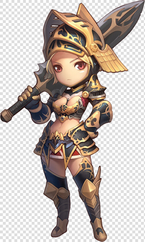 Vector Black And White Atlantica Online Chibi Concept   Chibi Warrior Png  Transparent PngTransparent PNG