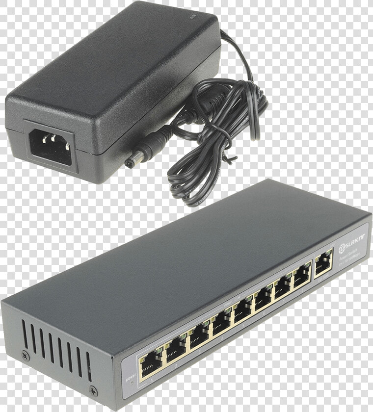 Ethernet Switch Poe Injector 8 Ports 120w   Poe Injector Switch  HD Png DownloadTransparent PNG