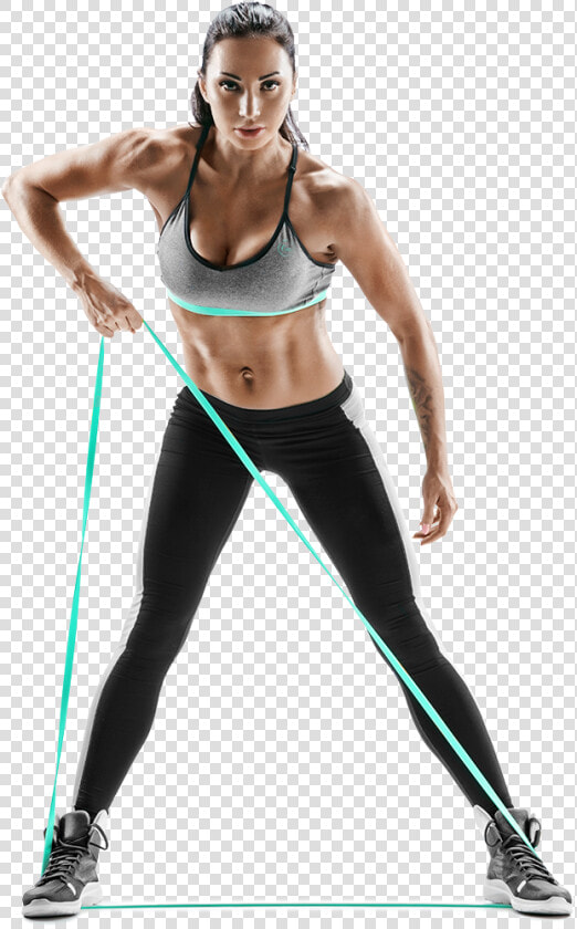 Fit Woman Stretching Png   Fitness Rubber Bands  Transparent PngTransparent PNG