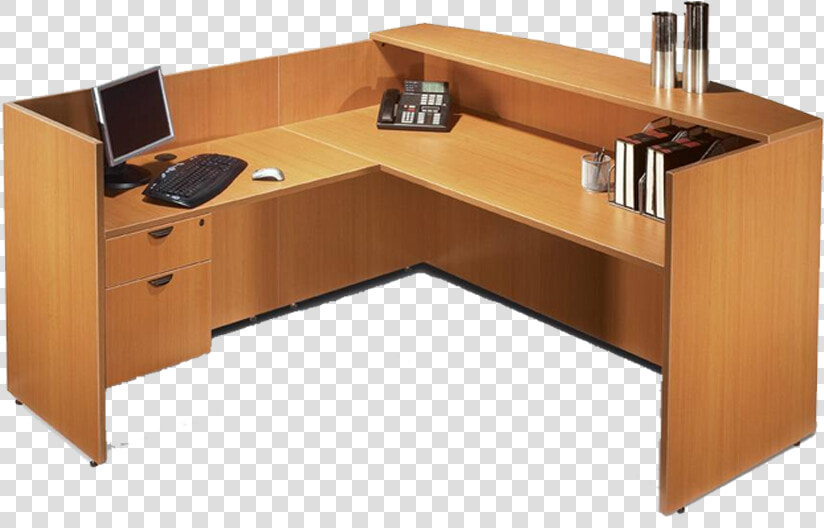 Transparent Front Desk Png   L Shape Office Tables  Png DownloadTransparent PNG