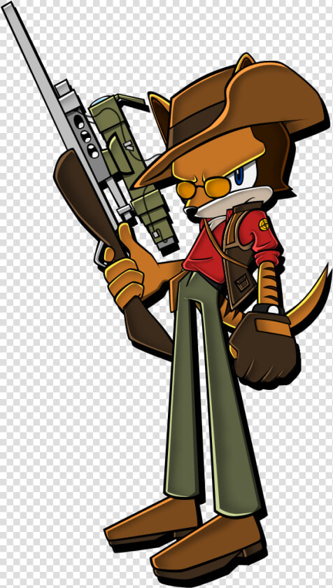 Sniper The Thylacine By Sillyewe   Angry Sniper Tf2  HD Png DownloadTransparent PNG