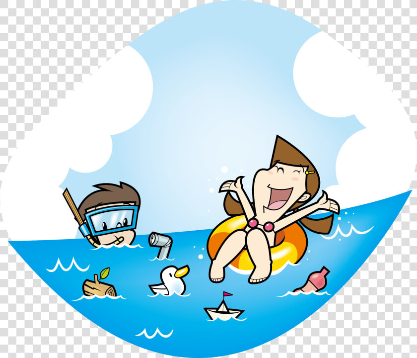 Swimming Clip Art   Swim In The Sea Clipart  HD Png DownloadTransparent PNG