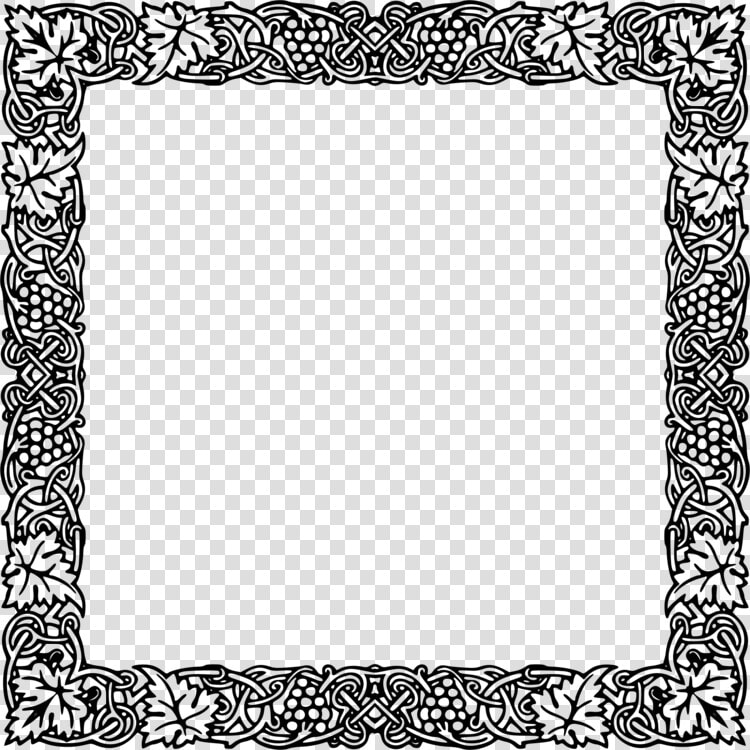 Picture Frame visual Arts square   Vintage Black Frame Png  Transparent PngTransparent PNG