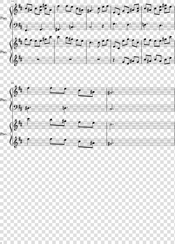 Proto Man S Alternate Theme Sheet Music 2 Of 2 Pages   林俊傑 Despacito 緩 緩 鋼琴 譜  HD Png DownloadTransparent PNG