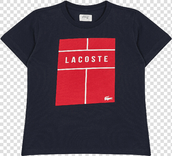 Lacoste Grid Box Logo T Shirt   Png Download   Active Shirt  Transparent PngTransparent PNG