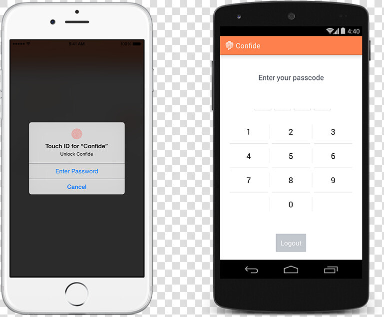 Use Touch Id Or Enter Your Passcode To Unlock Confide   Iphone  HD Png DownloadTransparent PNG