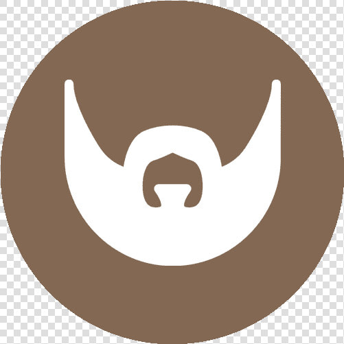 White Beard Icon With A Brown Background   Black C  HD Png DownloadTransparent PNG