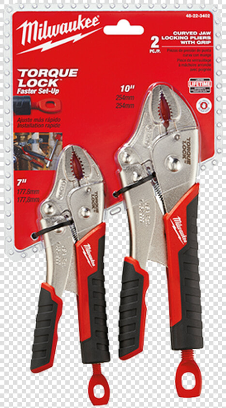 Milwaukee 48 22 3402 Torque Lock Curved Jaw Locking   Milwaukee 48 22 3402  HD Png DownloadTransparent PNG