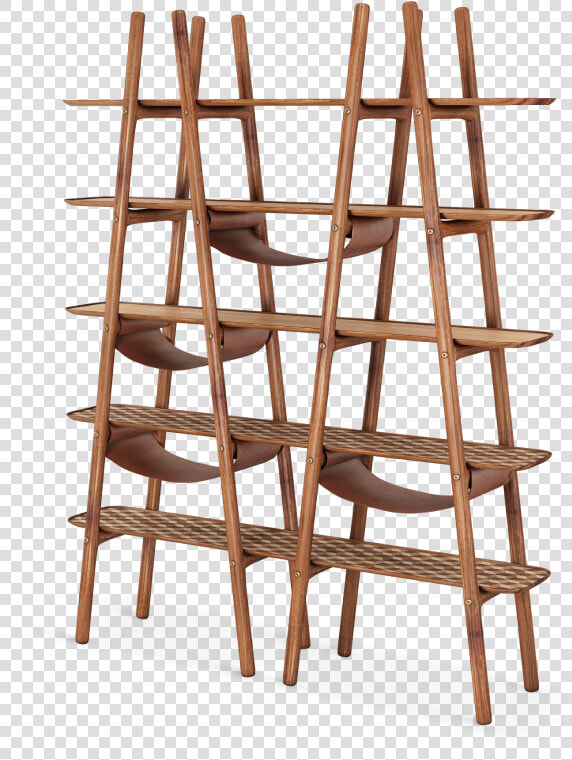 Blake Ladder Shelf With Leather And Brushed Brass Details   Shelf  HD Png DownloadTransparent PNG