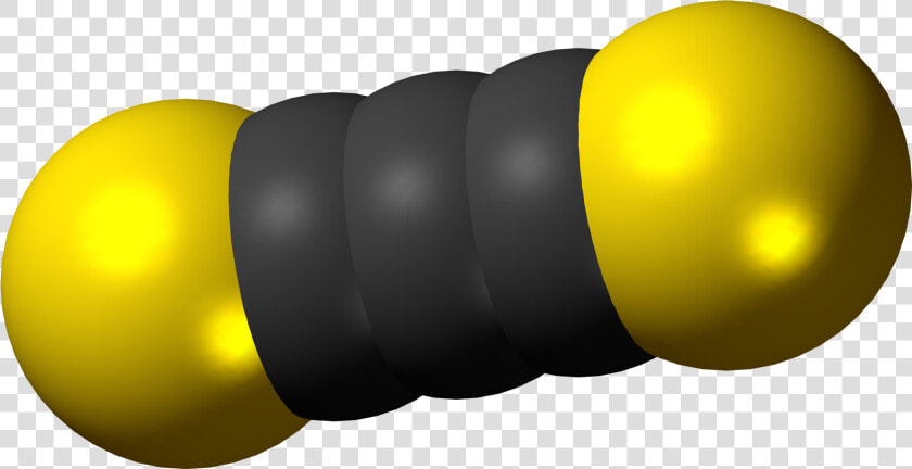 Space filling Model Of The Carbon Subsulfide Molecule   Sulfide Space Filling Model  HD Png DownloadTransparent PNG