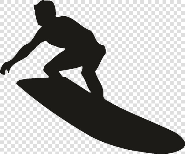 Surfing Silhouette Surfboard Clip Art   Surfer Sticker  HD Png DownloadTransparent PNG