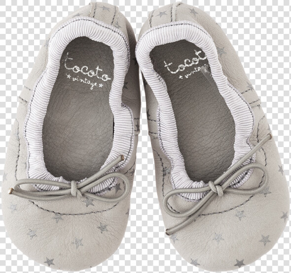 Tocoto Vintage Grey Stars Baby Ballerina   Slip on Shoe  HD Png DownloadTransparent PNG