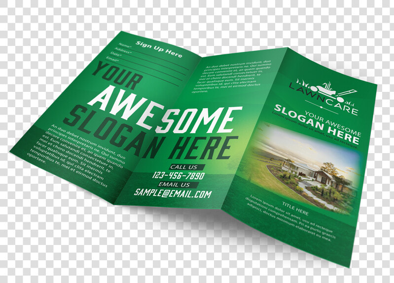 Sample Landscaping Tri fold Brochure   Flyer  HD Png DownloadTransparent PNG