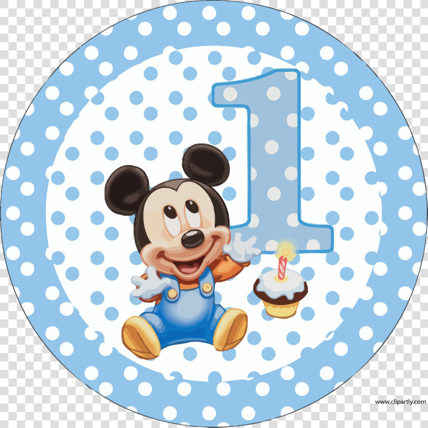 Circle Birthday Mickey Clipart Png   Mickey Mouse 1st Birthday Invitations  Transparent PngTransparent PNG