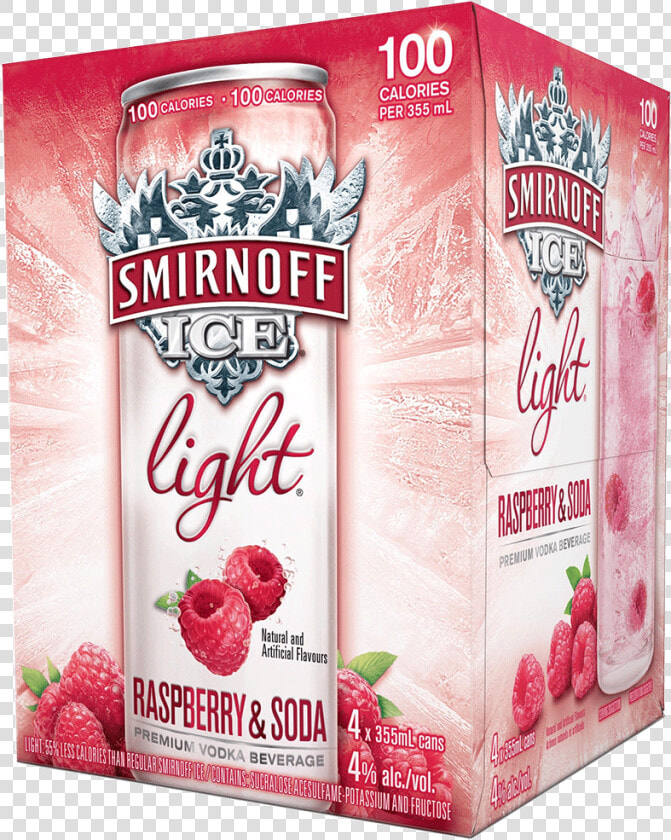 Smirnoff Ice Light Raspberry  amp  Soda   Smirnoff Ice  HD Png DownloadTransparent PNG