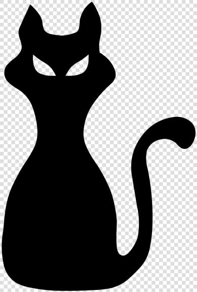 Black Cat  Cat  Halloween  Silhouette  Helloween  Witch   Modele Chat Noir Halloween  HD Png DownloadTransparent PNG