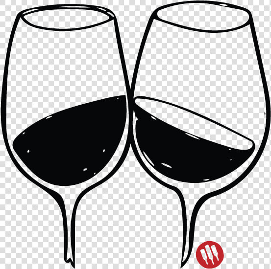 Clip Art Clinking Glasses Image   Wine Glass Black And White  HD Png DownloadTransparent PNG