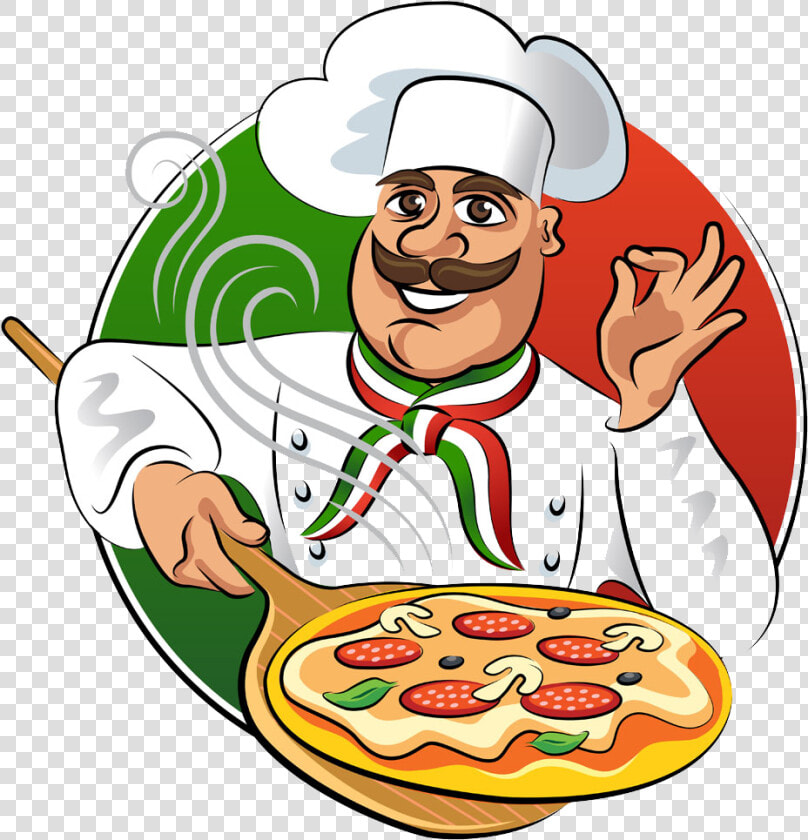 Chef Cooking Food Illustration   Chef Pizza Logo Vector  HD Png DownloadTransparent PNG