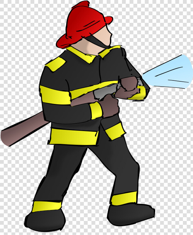 Firefighter  Fire  Fireman  Hose  Rescue  Water  Helmet   Firefighter Clipart  HD Png DownloadTransparent PNG