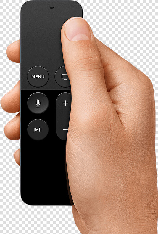 Now It Comes To The Remote   Remote Control Apple Tv 4  HD Png DownloadTransparent PNG