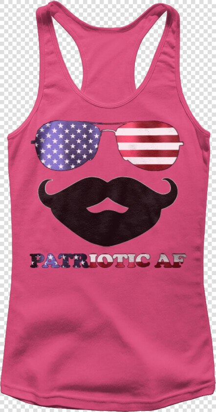 Patriotic Af Mustache Logo Women S Racerback Tank   Active Tank  HD Png DownloadTransparent PNG