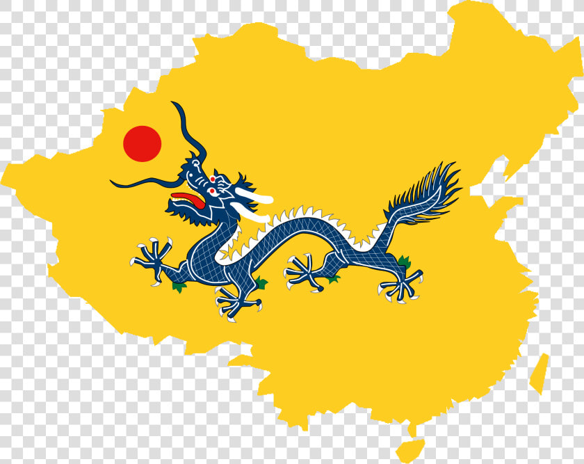 Qing Dynasty Flag Map  HD Png DownloadTransparent PNG